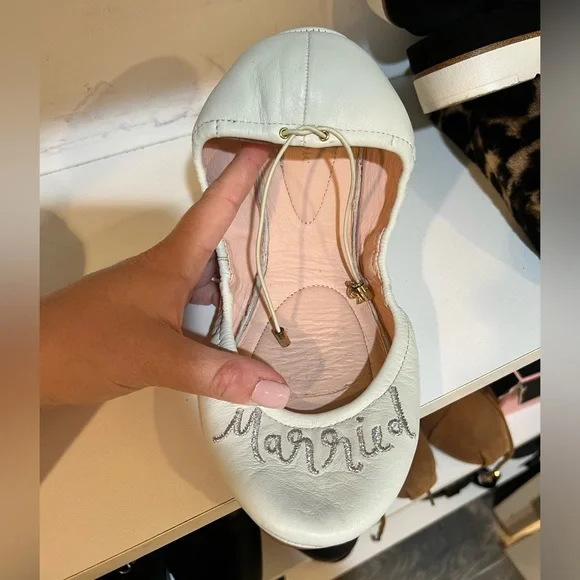Kate Spade mint Just Married foldable flats size 10 - Picture 2 of 7